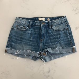 Miss Me Cut Off Denim Cuffed Shorts